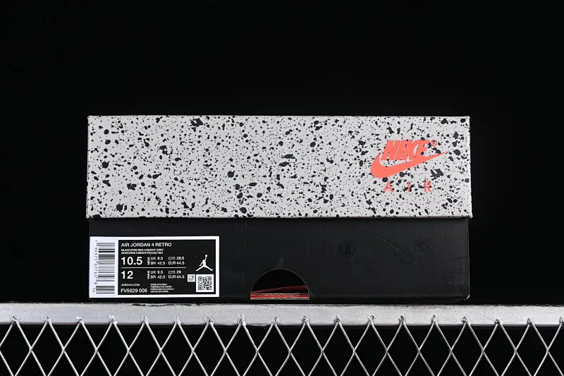 All categories Air Jordan Jordan series basketball shoes Air Jordan 4 GX foreign trade version Air Jordan 4 Retro "Bred Reimagined" AJ4 Joe 4 black red FV5029-006